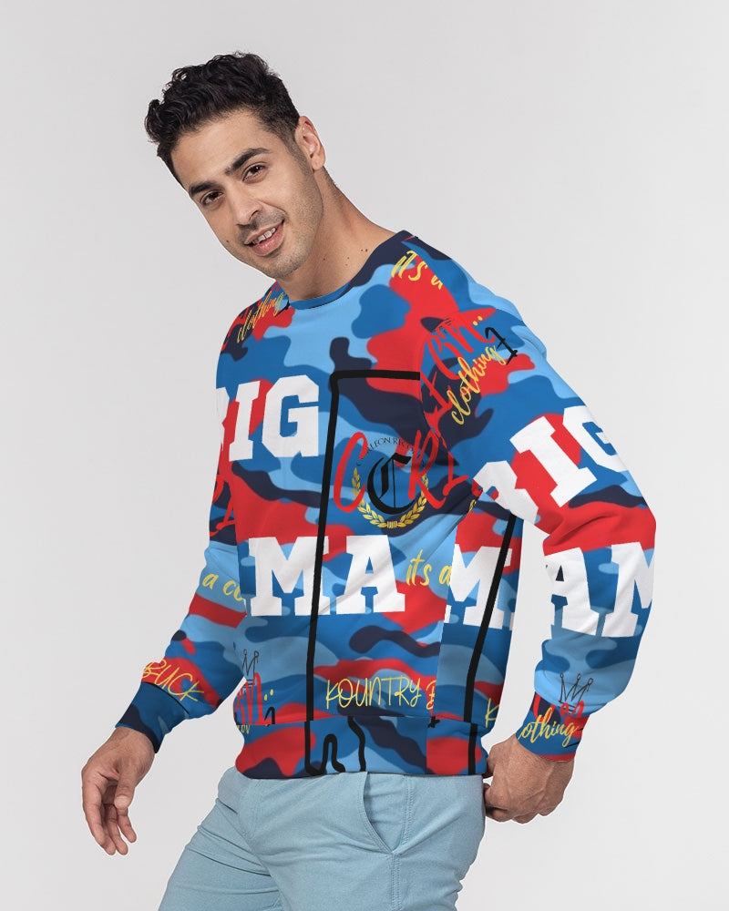 BIG BAMA Men's Classic French Terry Crewneck Pullover