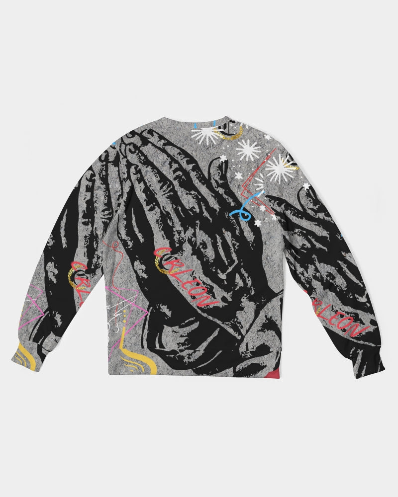 C RLEON (13) Men's Classic French Terry Crewneck Pullover
