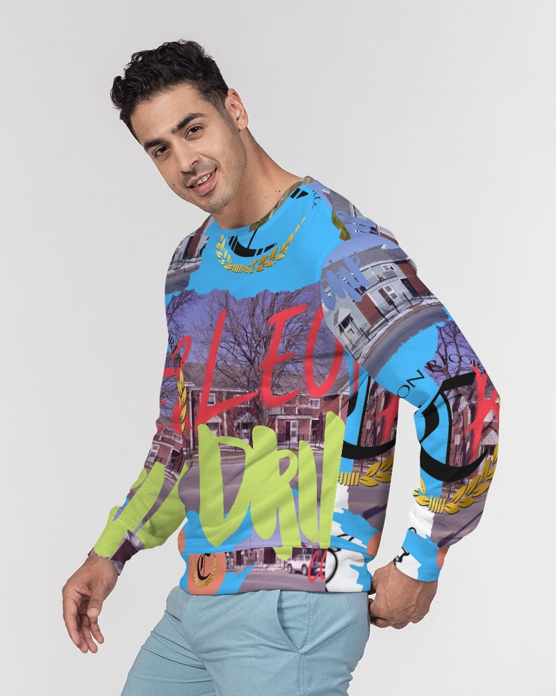 C RLEON (11) Men's Classic French Terry Crewneck Pullover