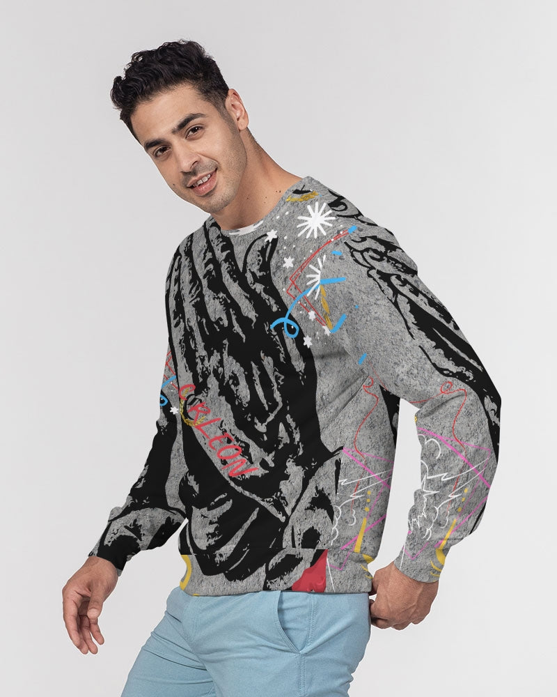 C RLEON (13) Men's Classic French Terry Crewneck Pullover