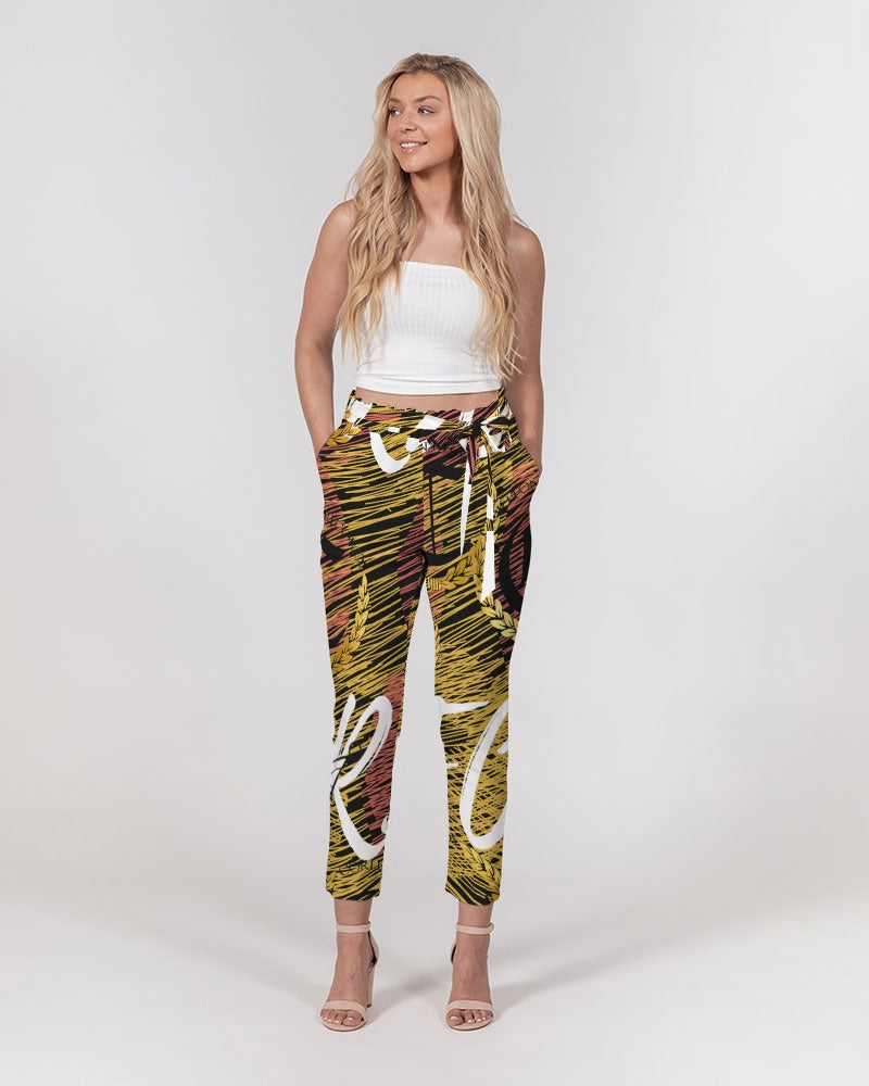 C RLEON (10) Women's Belted Tapered Pants