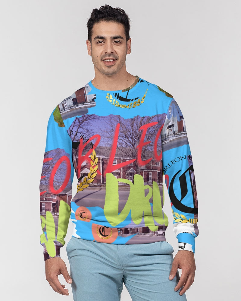 C RLEON (11) Men's Classic French Terry Crewneck Pullover