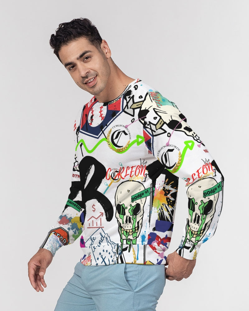 DRIP VIBES (1) Men's Classic French Terry Crewneck Pullover