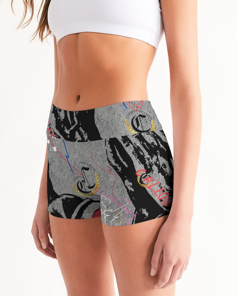 C RLEON (13) Women's Mid-Rise Yoga Shorts