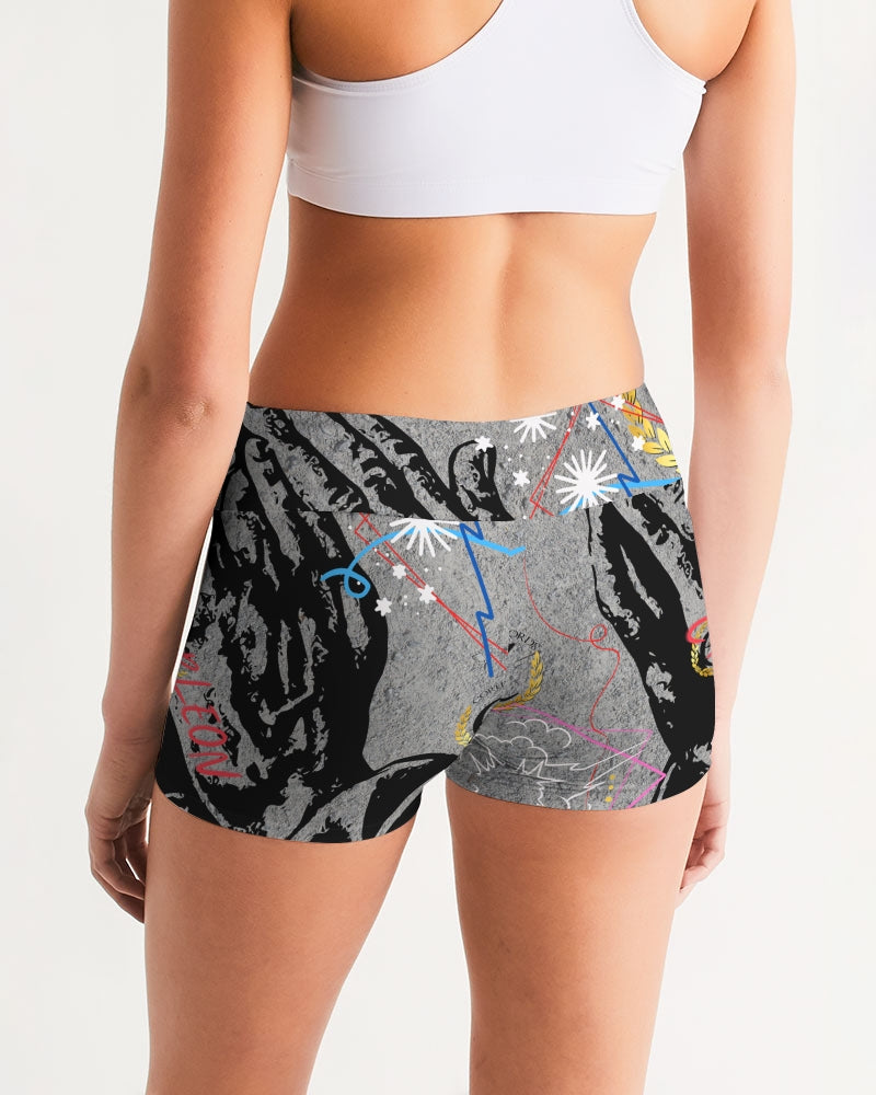 C RLEON (13) Women's Mid-Rise Yoga Shorts