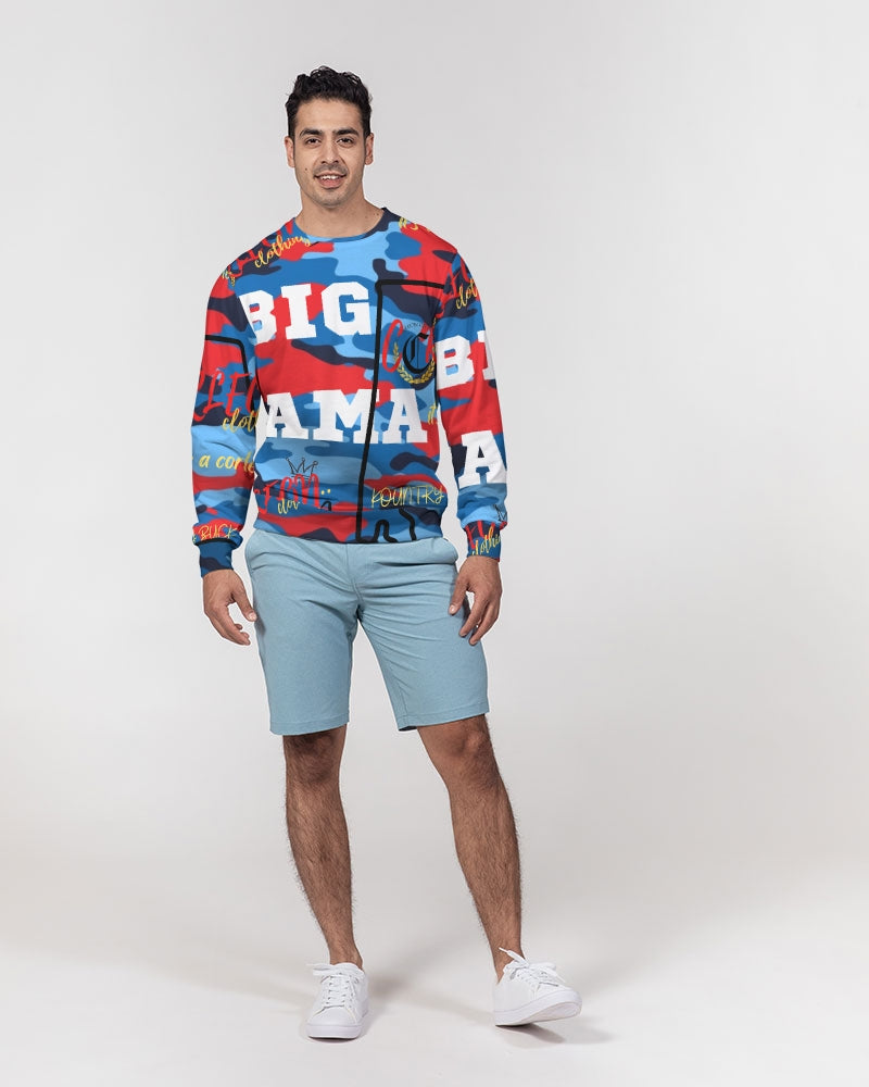 BIG BAMA Men's Classic French Terry Crewneck Pullover