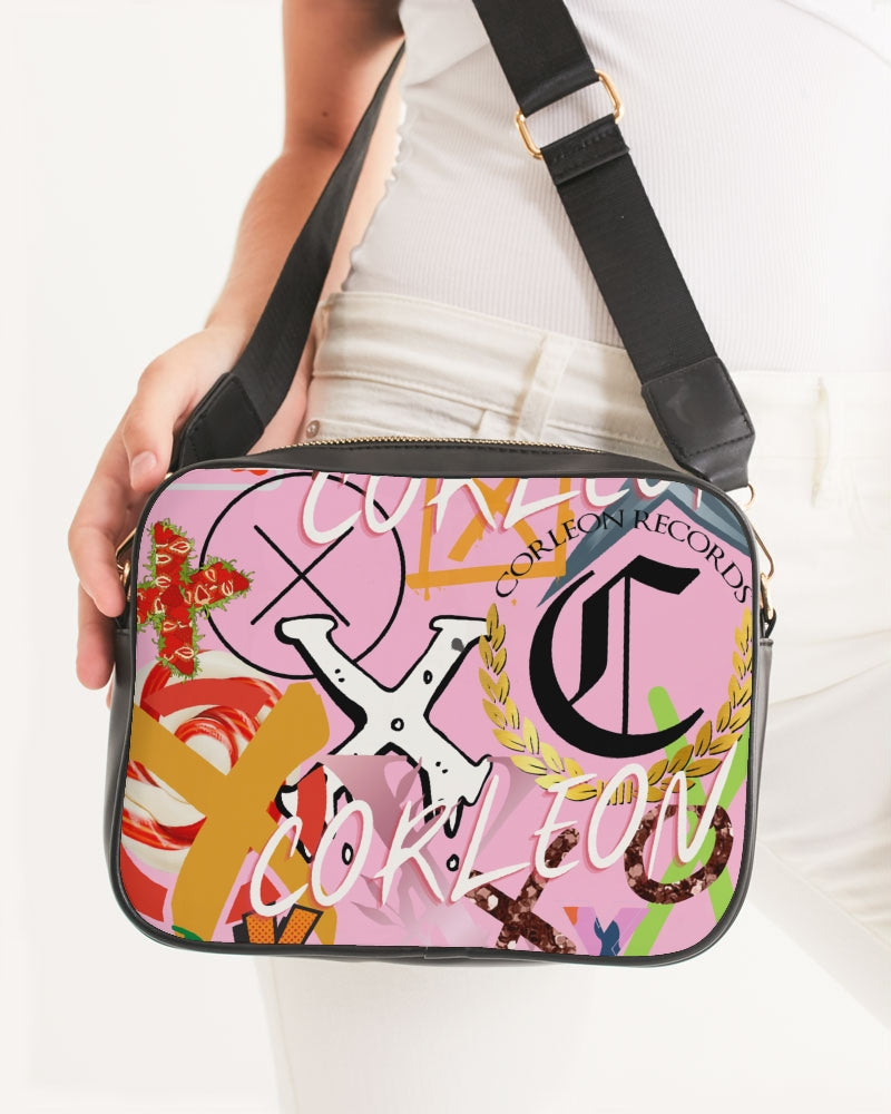 PINK_ WHITE Crossbody Bag