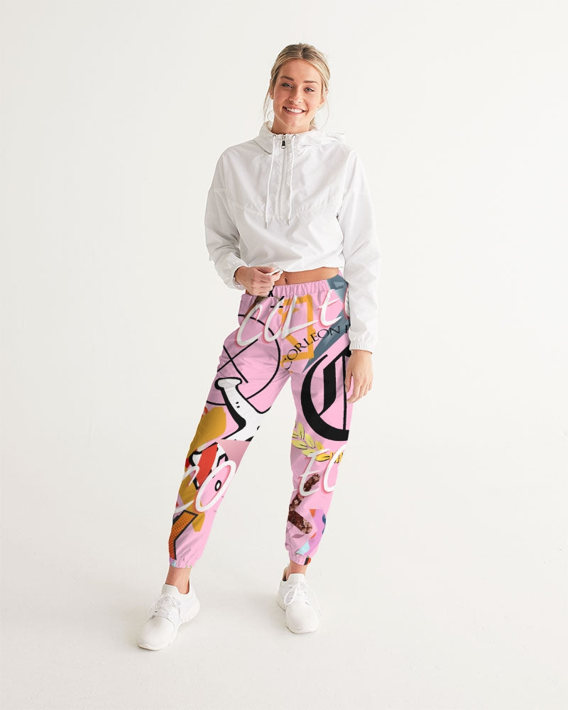 PINK_ WHITE Women's Track Pants