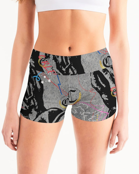C RLEON (13) Women's Mid-Rise Yoga Shorts