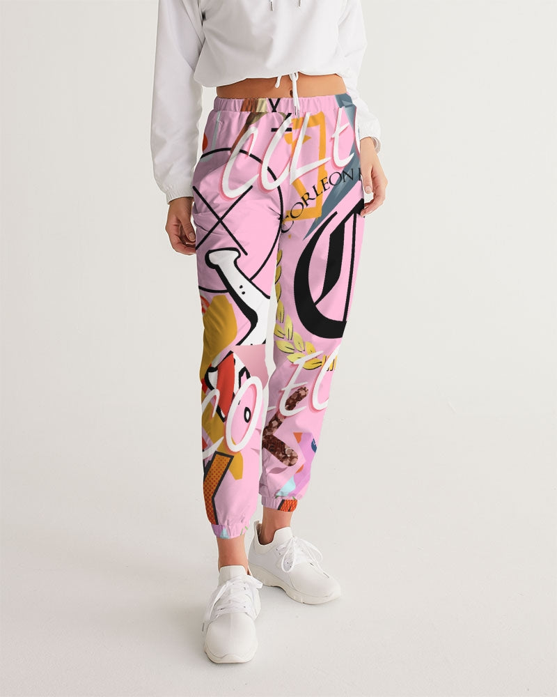 PINK_ WHITE Women's Track Pants