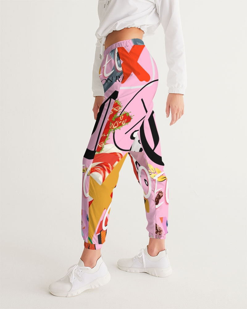 PINK_ WHITE Women's Track Pants