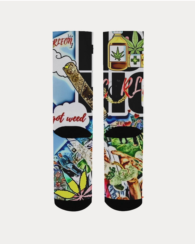 got weed how high cartoon Women's Socks