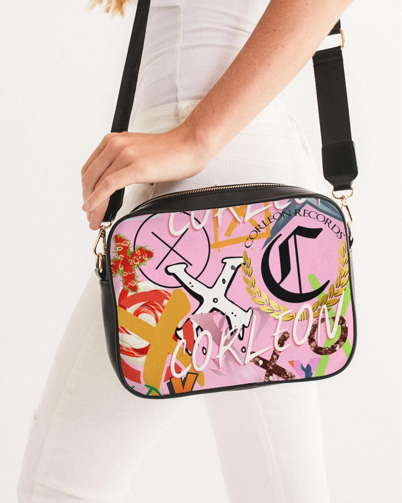 PINK_ WHITE Crossbody Bag