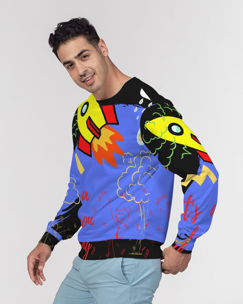 it's a c rleon thng Men's Classic French Terry Crewneck Pullover