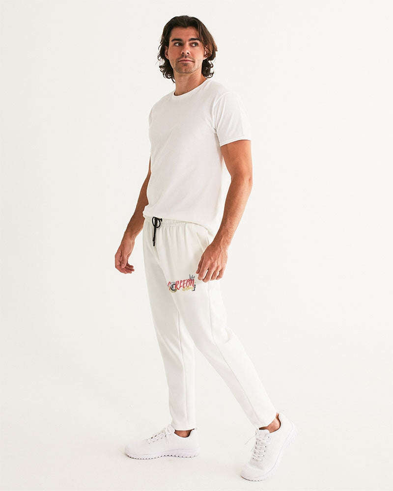 WHITE TEE (3) Men's Joggers