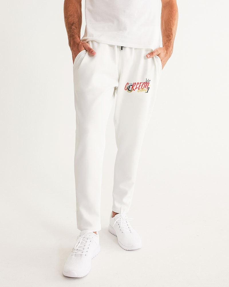 WHITE TEE (3) Men's Joggers