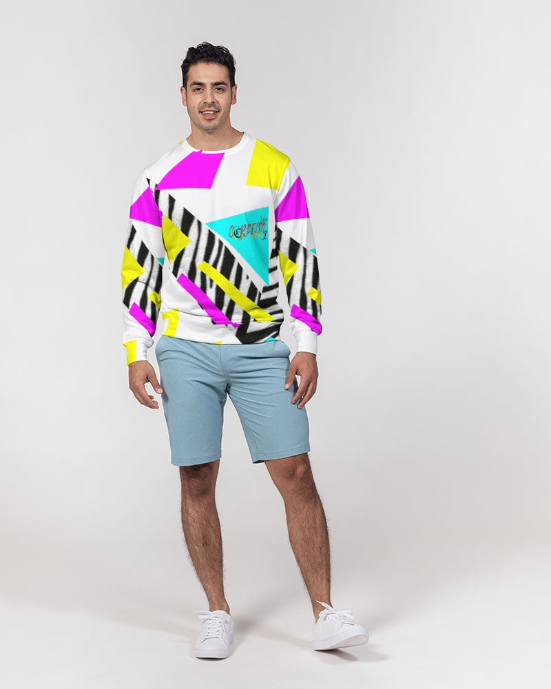 SUMMER VIBES Men's Classic French Terry Crewneck Pullover