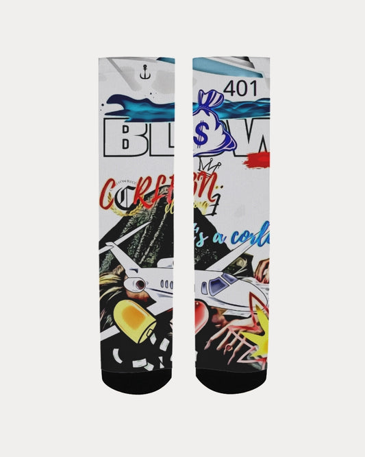 blow cartoon Women's Socks